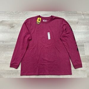 N96 NWT Carhartt Loose Fit Heavyweight Long Sleeve Graphic Tshirt Womens Size L